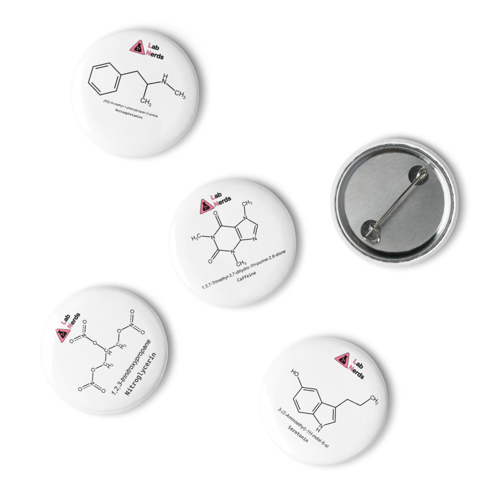 Organic molecules pin buttons v1