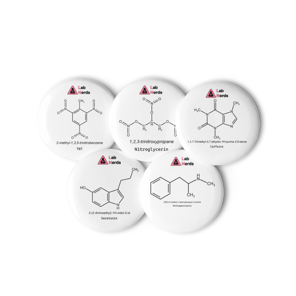 Organic molecules pin buttons v1