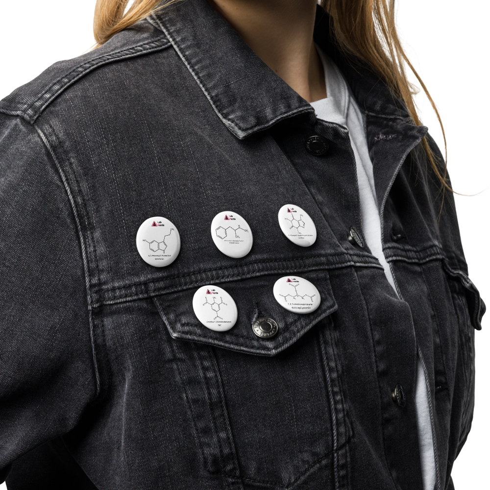 Organic molecules pin buttons v1