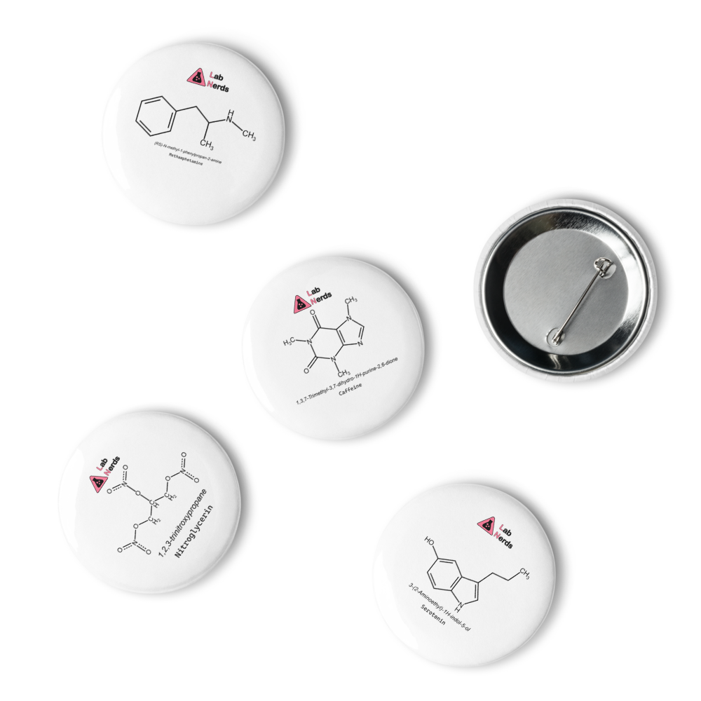 Organic molecules pin buttons v1