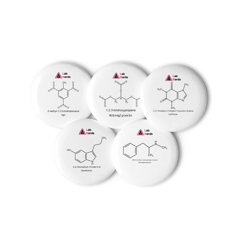 Organic molecules pin buttons v1
