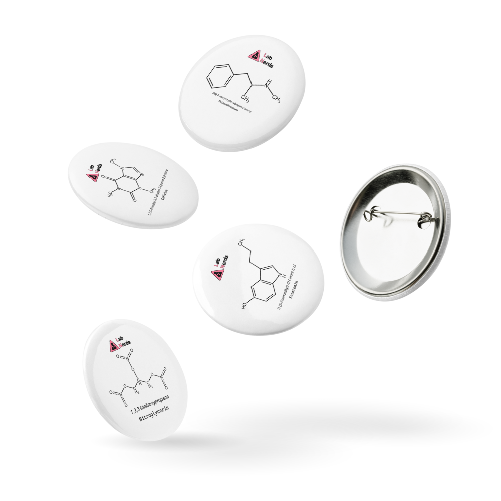 Organic molecules pin buttons v1