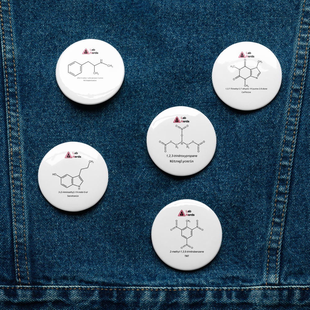 Organic molecules pin buttons v1
