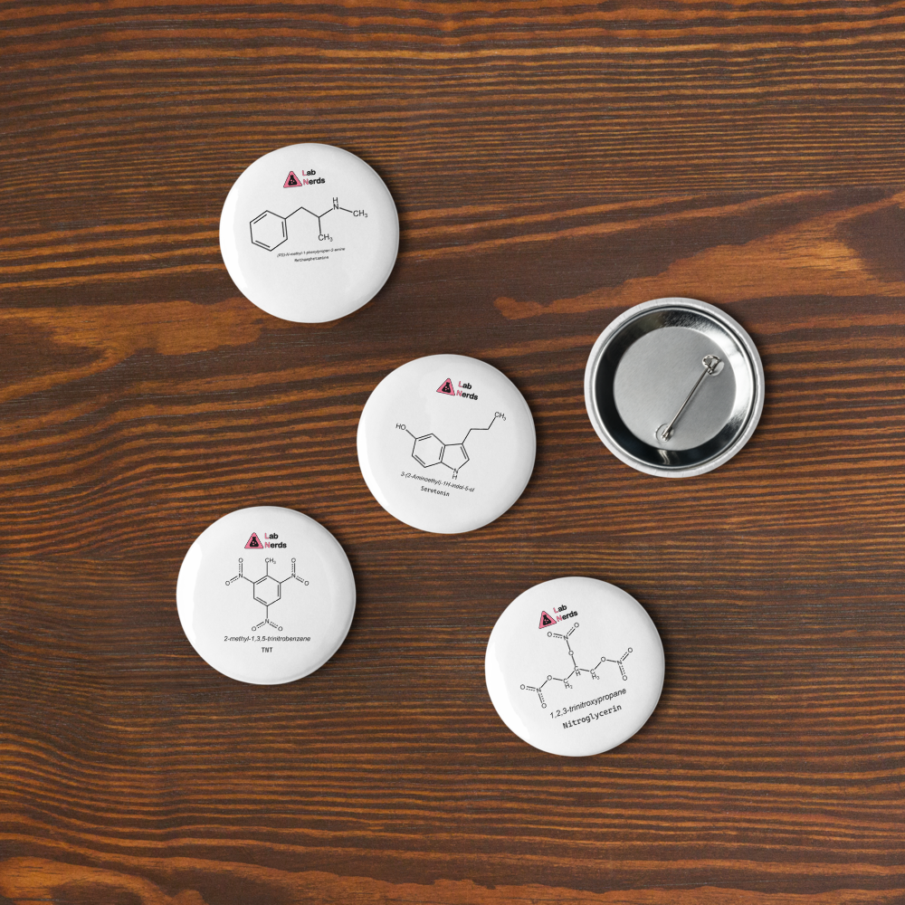 Organic molecules pin buttons v1
